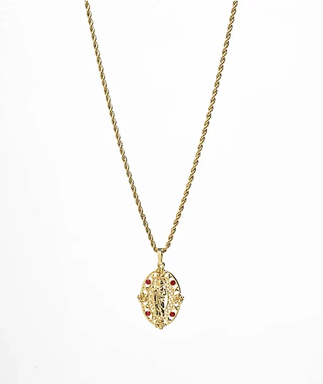 Saint Midas Butterfly Yellow Gold 22 Rope Chain Necklace