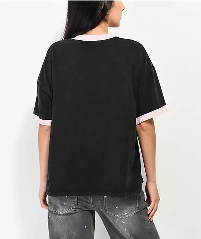 Pierced T-shirt Oversized in Black