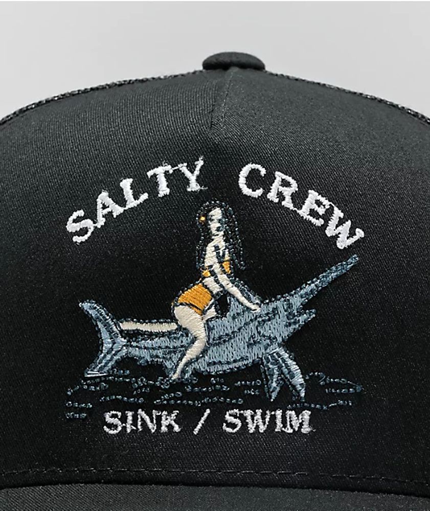 Salty Crew Broadbill Black Trucker Hat
