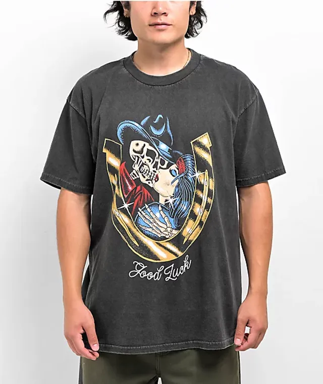 Samborghini Snake 8 Ball Skull Blue T-Shirt