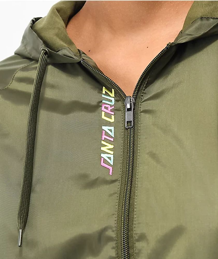 Santa Cruz Color Strip Embroidered Windbreaker Jacket