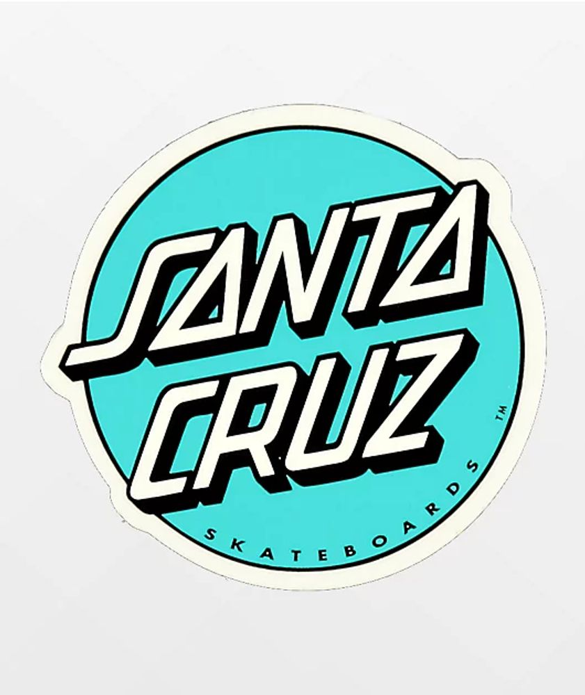 Santa Cruz Dot Turquiose Sticker
