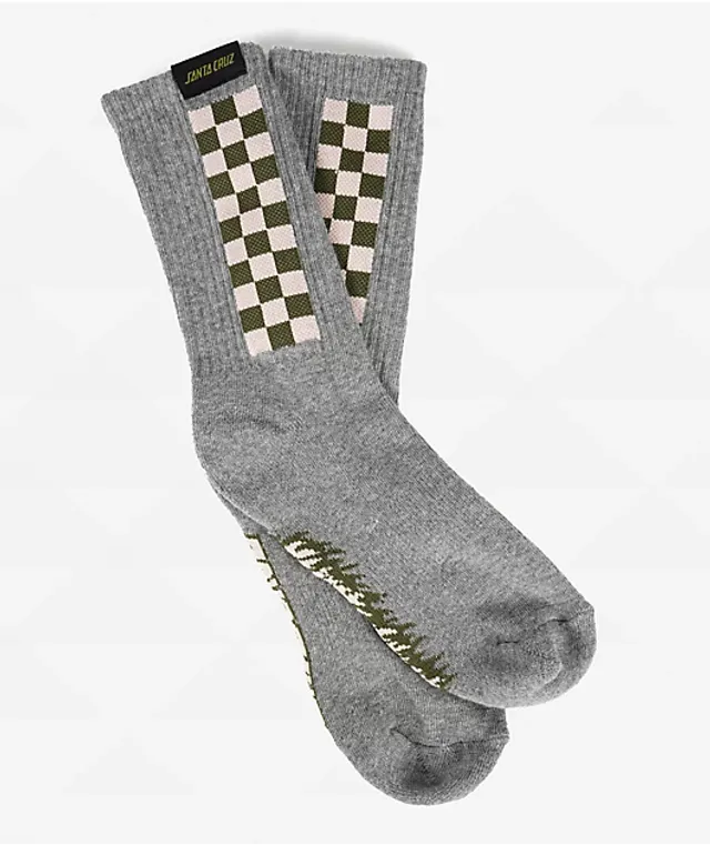 Vans Black & White Checkered Crew Socks, Zumiez