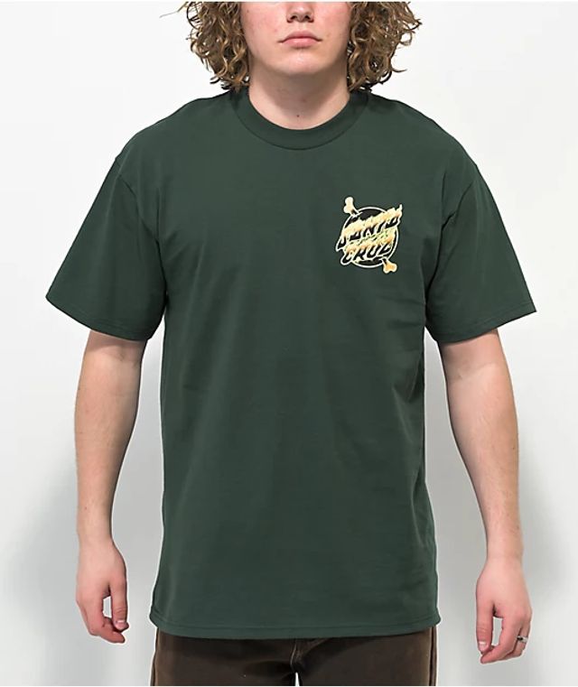 Santa Cruz x TMNT Pizza Dot Forest Green T-Shirt