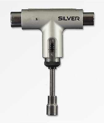 Silver Metallic Silver Skate Tool