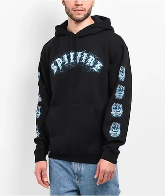 Spitfire Old E Hoodie - Brown/Black/Red S