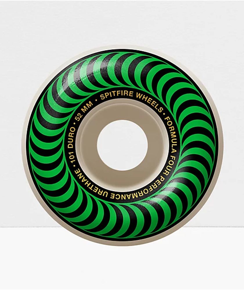 Spitfire Formula Four Classic Green & Black 52mm 101a Skateboard Wheels