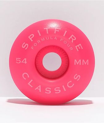 Spitfire Formula Four Classic Pink & Black 54mm 99a Skateboard Wheels