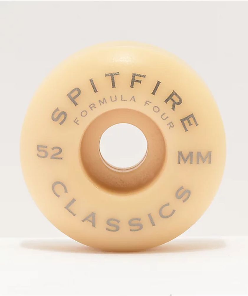 Spitfire Formula Four Classics 52mm 99a Green & Natural Skateboard Wheels