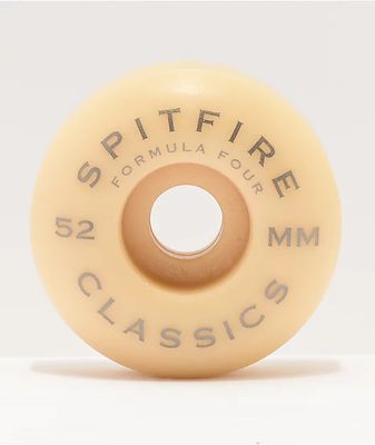 Spitfire Formula Four Classics 52mm 99a Green & Natural Skateboard Wheels
