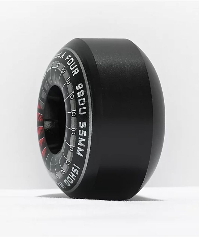 Spitfire Ishod Burnout II Formula Four 55mm 99a Black Skateboard Wheels