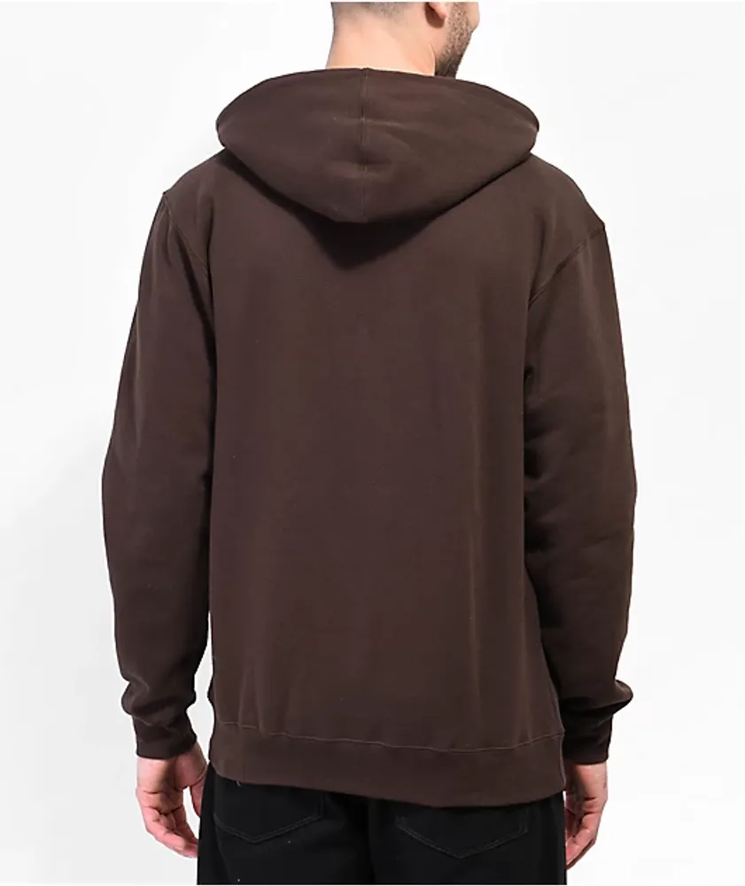 Spitfire Old E Hoodie - Brown/Black/Red S