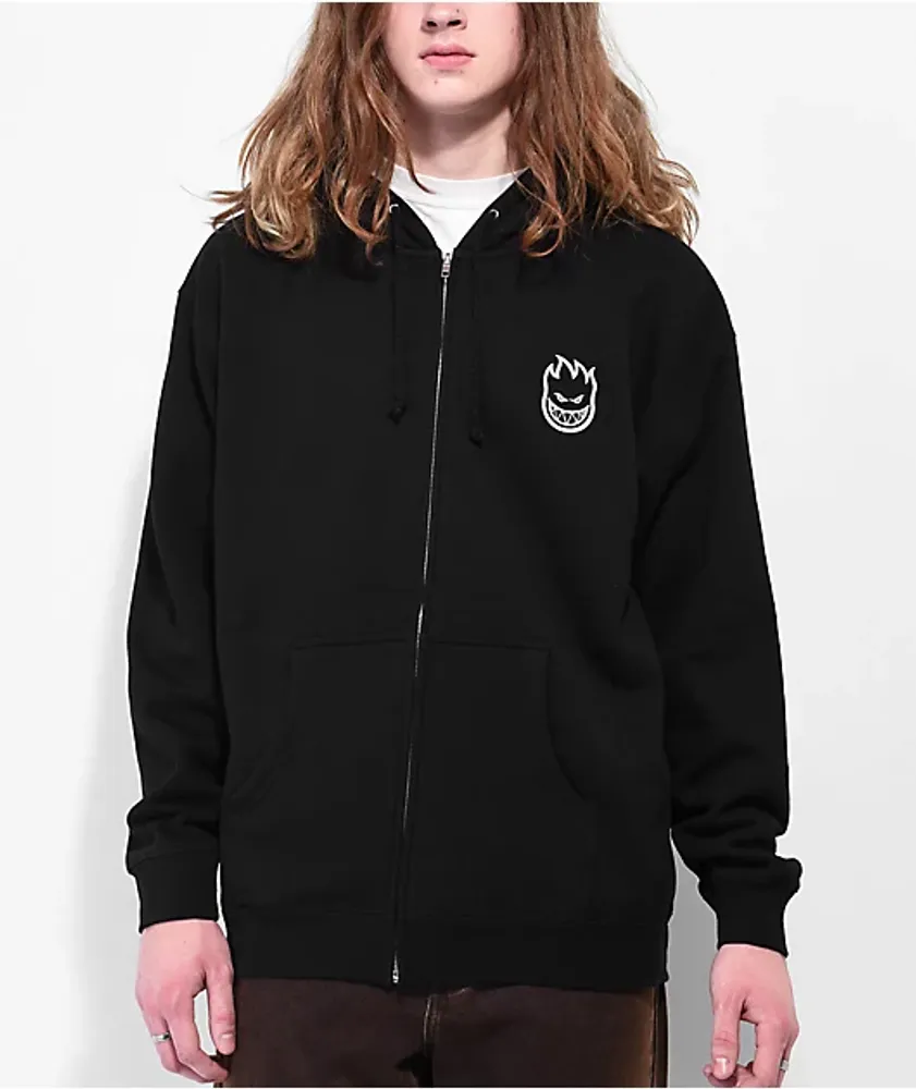 Spitfire Smoke Classic Black Zip Hoodie