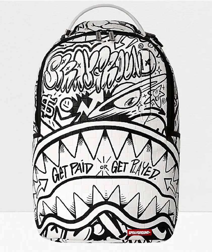 Sprayground Scribble Rubber Shark Mouth Backpack