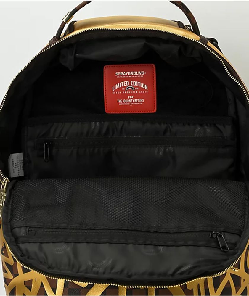 Spray Ground The Journey Begins Limited Edition Backpack, Brown