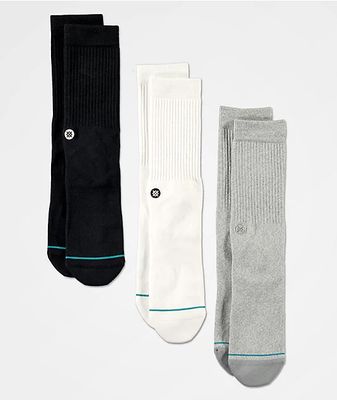 Stance Icon Multicolor 3 Pack Crew Socks