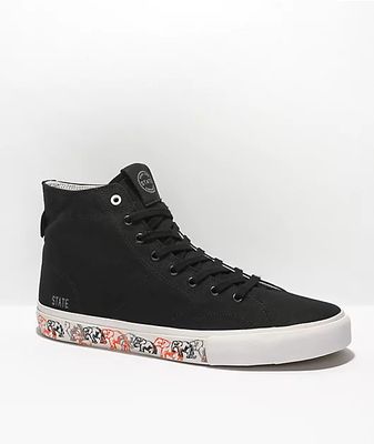 State Bushwick Black & White Elephant Skate Shoes