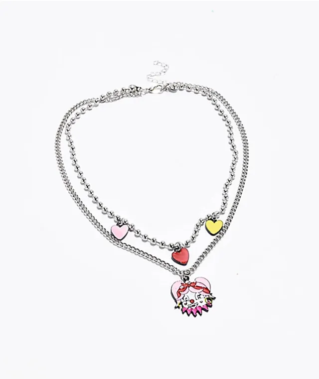 Clown on a 18 Inch Platinum Plated Chain Necklace Jewellery 