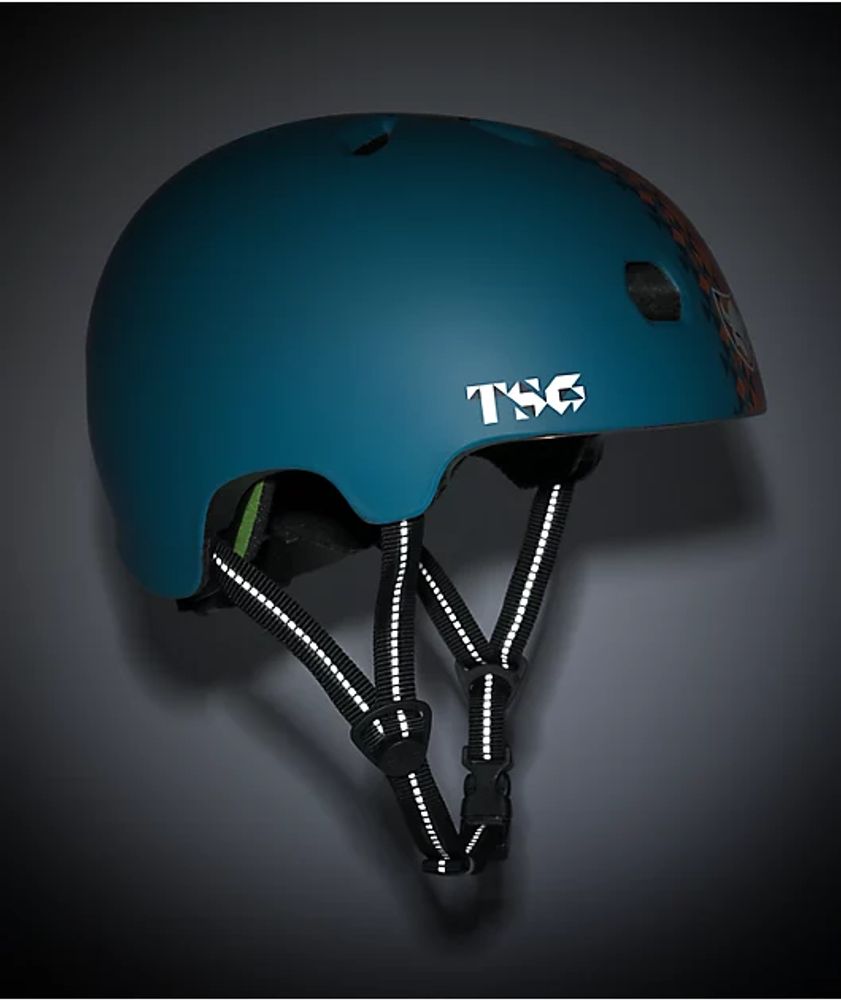 TSG Certified Meta Roots Blue Skateboard Helmet