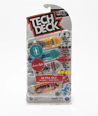 Tech Deck Deluxe Assorted 4 Pack Fingerboards