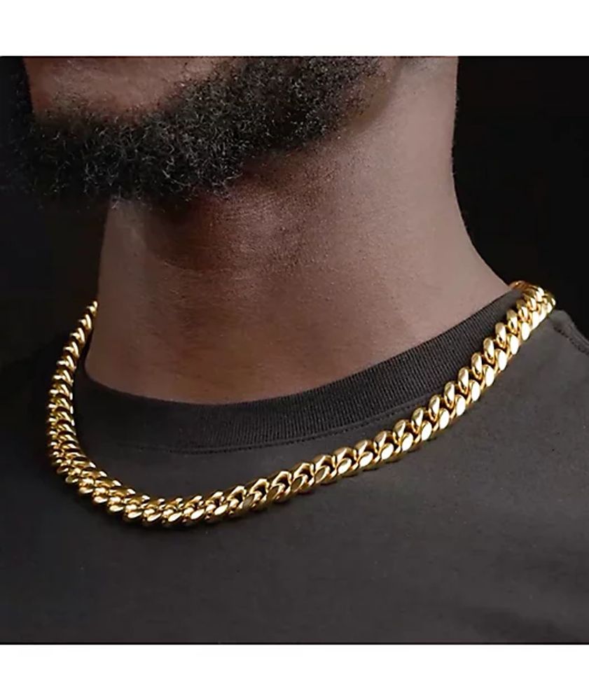 The Gold Gods 12mm Miami Cuban Link Chain Necklace