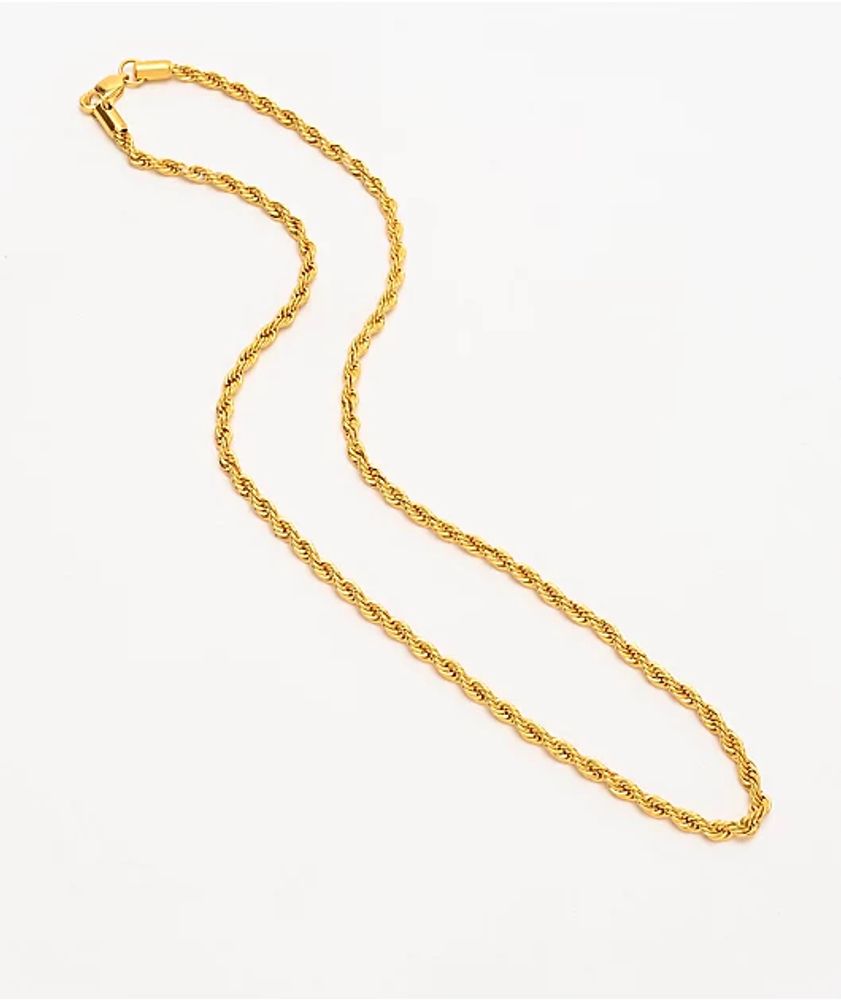 The Gold Gods 22" Yellow Rope Chain Necklace