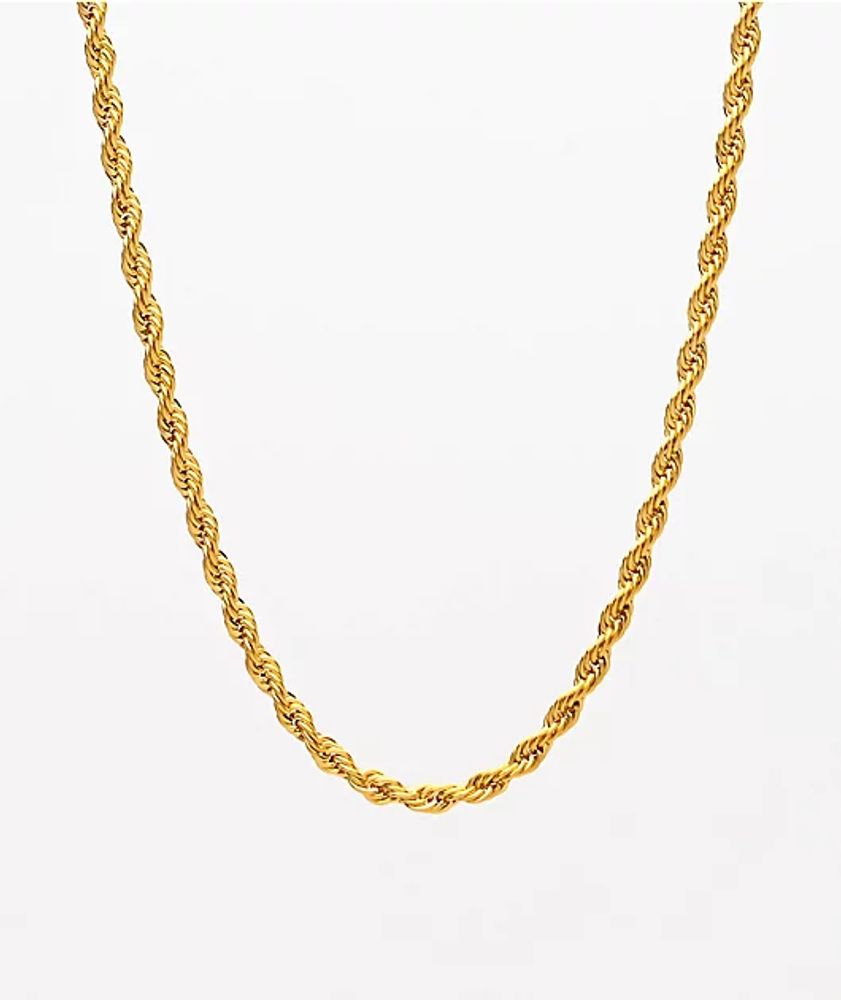 The Gold Gods 22" Yellow Rope Chain Necklace