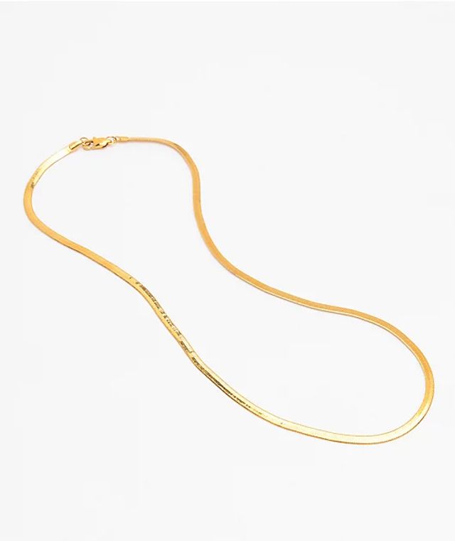 gold gods herringbone chain