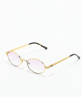 The Gold Gods The Ares Gold & Pink Gradient Sunglasses