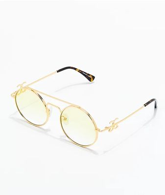 The Gold Gods Visionaries Gold & Yellow Gradient Sunglasses