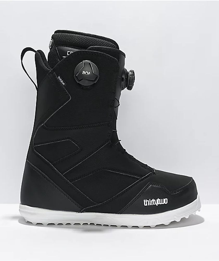 ThirtyTwo STW Double Boa Black & White Snowboard Boots 2022