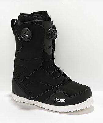 ThirtyTwo STW Double Boa Black & White Snowboard Boots 2022