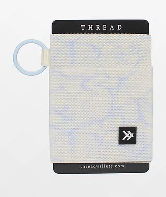 Thread Mirage White & Blue Tie Dye Elastic Wallet