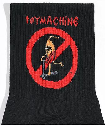 Toy Machine No Scooter Black Crew Socks