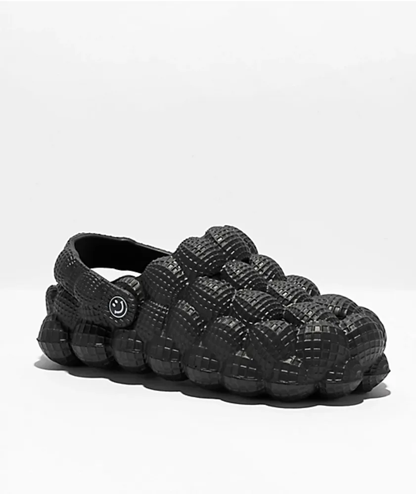 Trillium Black Fur Slide Sandals