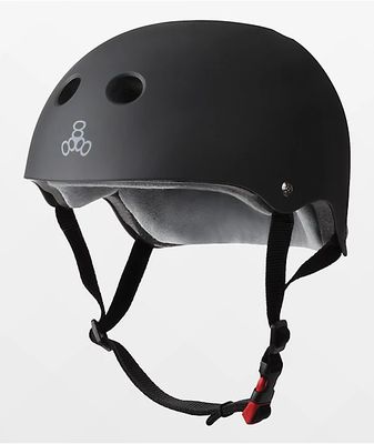 Triple Eight Certified Sweatsaver Black Rubber Multi-Sport Helmet