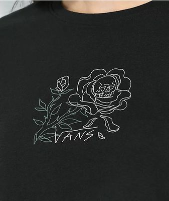 Vans Bloom Tomb Black Crop T-Shirt
