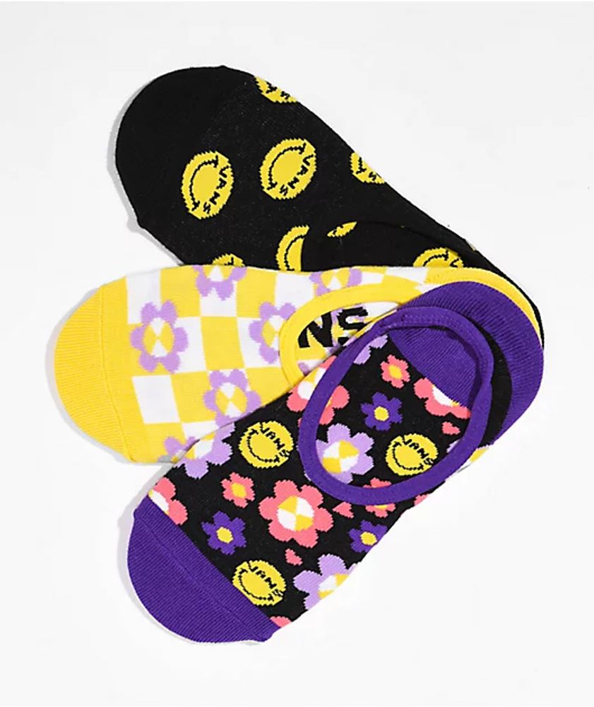 Vans Canoodle Radically Happy 3 pack No Show Socks