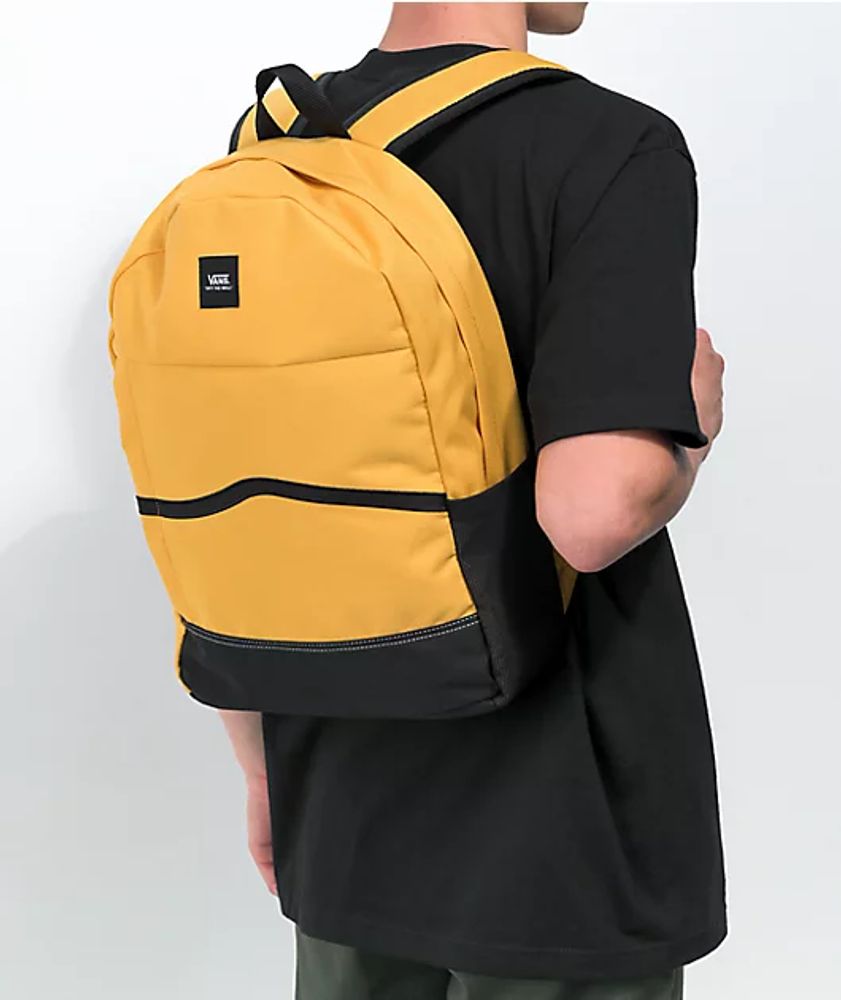 Vans Construct Yellow & Black Backpack