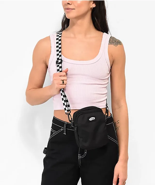 Vans Go Getter Black & White Checkered Crossbody Bag