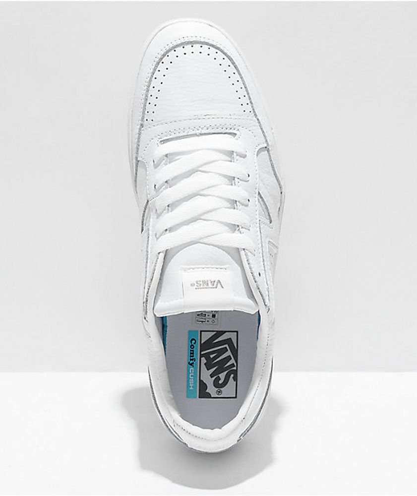 Vans Lowland ComfyCush Leather White Skate Shoes | Willowbrook Shopping  Centre
