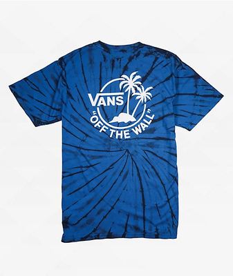 Vans Mini Dual Palm Blue Tie Dye T-Shirt
