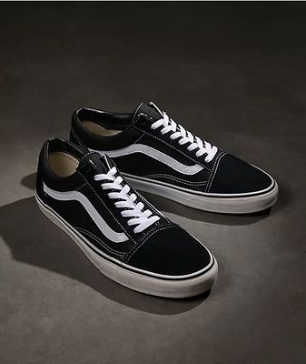 Vans Old Skool Black & White Skate Shoes