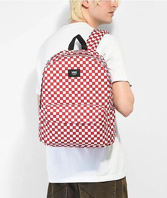 Vans Old Skool H2O Red Checkerboard Backpack