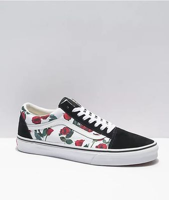 Vans Old Skool Red Roses Black, White & Skate Shoes | Mall of America®