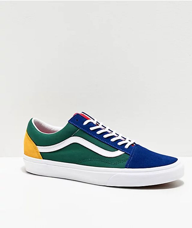 Vans Old Skool Yacht Club Blue, Green, Yellow & Red Skate Shoes | Dulles  Town Center