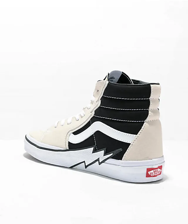 Vans Sk8 Hi Bolt Sneakers Gray Black White Lightning Shoes Mens