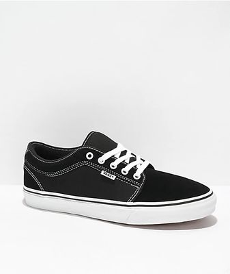 Vans Skate Chukka Low Black & White Suede Shoes