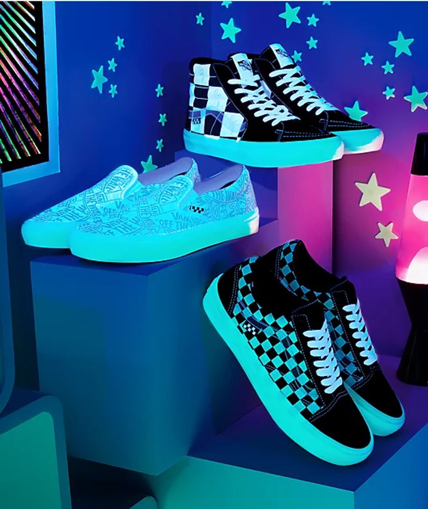 Vans Skate Slip-On Glow-In-The-Dark Shoes Centre