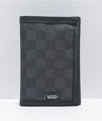 Vans Slipped Black & Grey Checkerboard Trifold Wallet